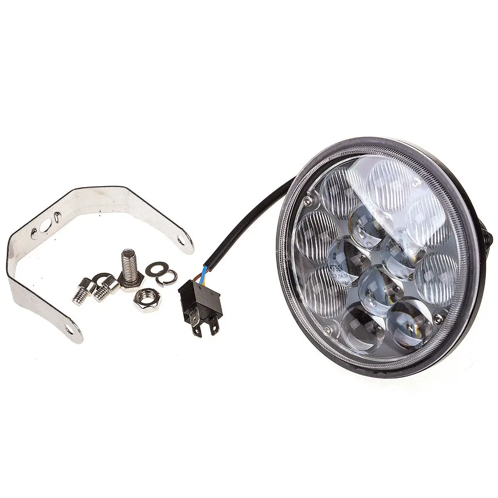 Додаткова LED фара Лідер 36W (3W x 12) 10-30V Ø 141x85 mm ближній та Далекий (55 36W) 1 шт. (2963) - фото 2