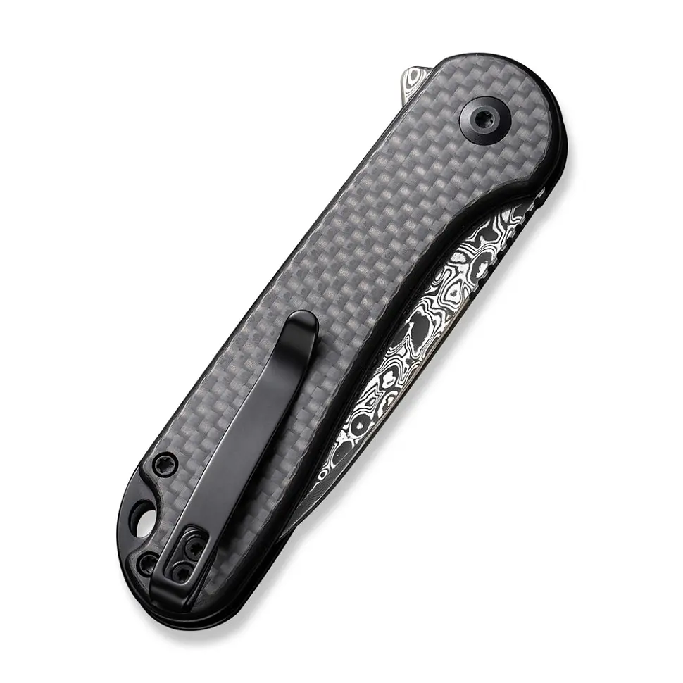 Ніж складаний кишеньковий Civivi Elementum II, (7.5 см) Damascus / Carbon Fiber & G10 - фото 5