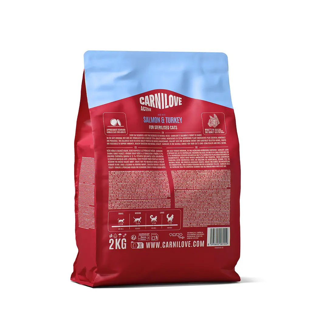 Сухий корм для стерилізованих котів Carnilove Active Salmon & Turkey Sterilised лосось та індичка 2 кг - фото 2