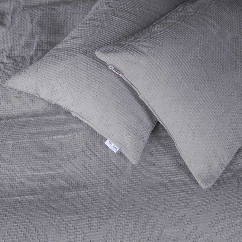 Комплект постільної білизни MirSon №20-02 Waffle Gray 200х220 см сірий (2200011032870) - фото 2