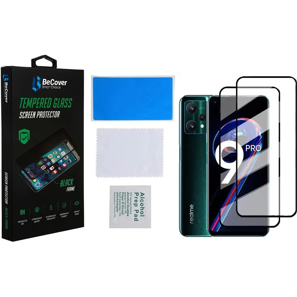 Захисне скло BeCover для Realme 9 Pro / 9i Black (707878) - фото 2