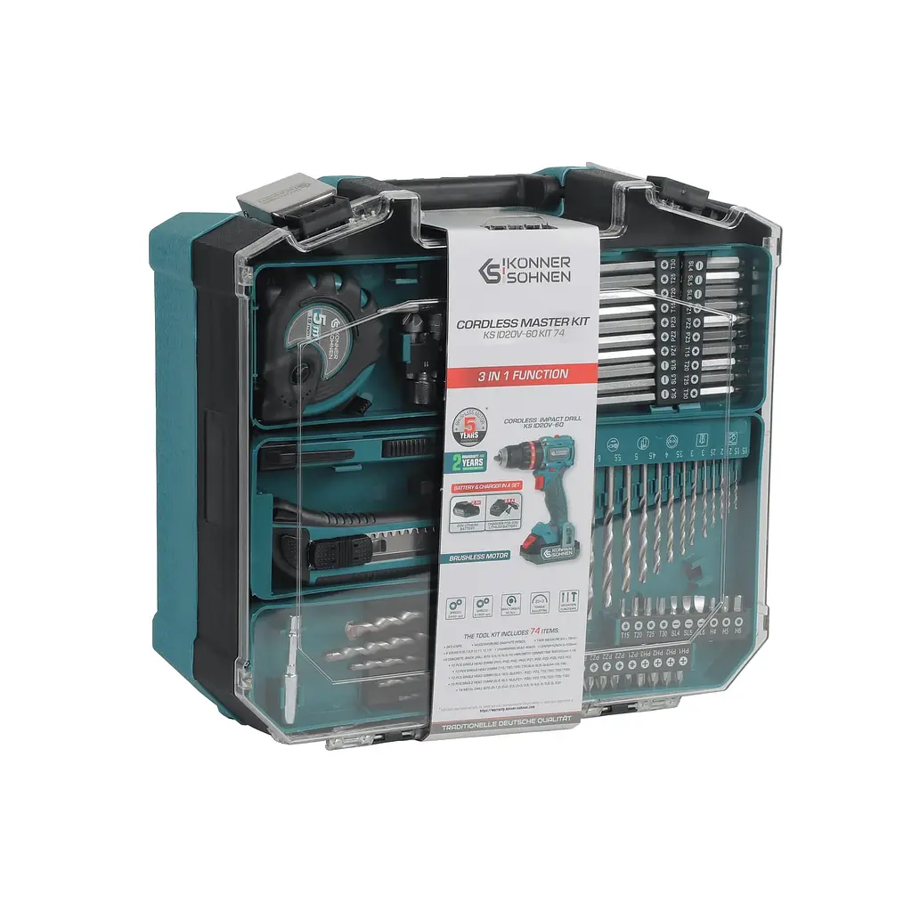 Комплект аккумуляторного электроинструмента Könner&Söhnen (KS ID20V-60 KIT 74) - фото 10
