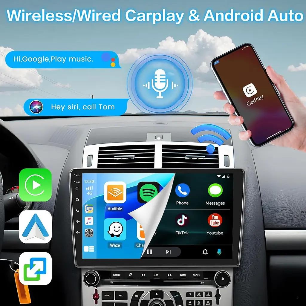 Автомагнітола Android 15 2/64GB 9" для Peugeot 407 з CarPlay - фото 6
