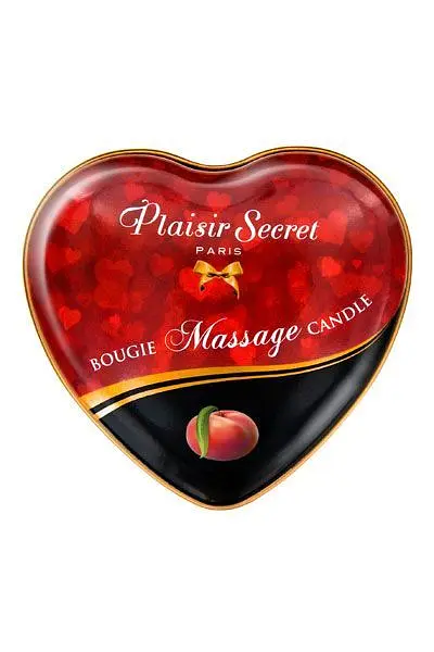 Масажна свічка-серце Plaisirs Secrets Peach (35 мл) Plaisirs Secrets SO1872 102491 - фото 3