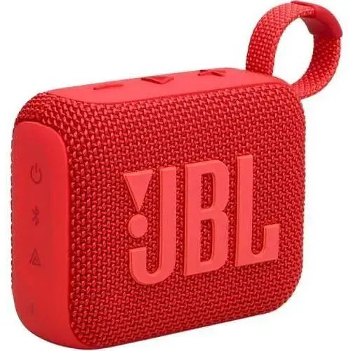 Колонка портативна 1.0 JBL Go 4 Red, 4.2 Bт, Bluetooth, живлення від акумулятора, IPX7 водонепроникна (JBLGO4RED)