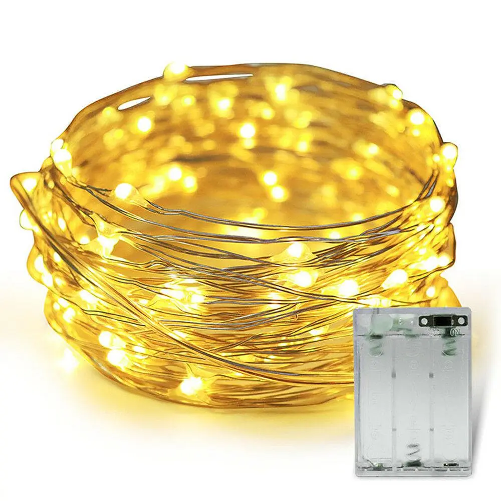 Светодиодная гирлянда Sun Lamp Капля Росы 100 LED 10м теплый белый свет оптом  - фото 2