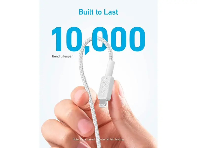 Кабель Lightning ANKER Powerline 322 USB-З to Lightning 1.8м White (A81B6H21) - фото 5