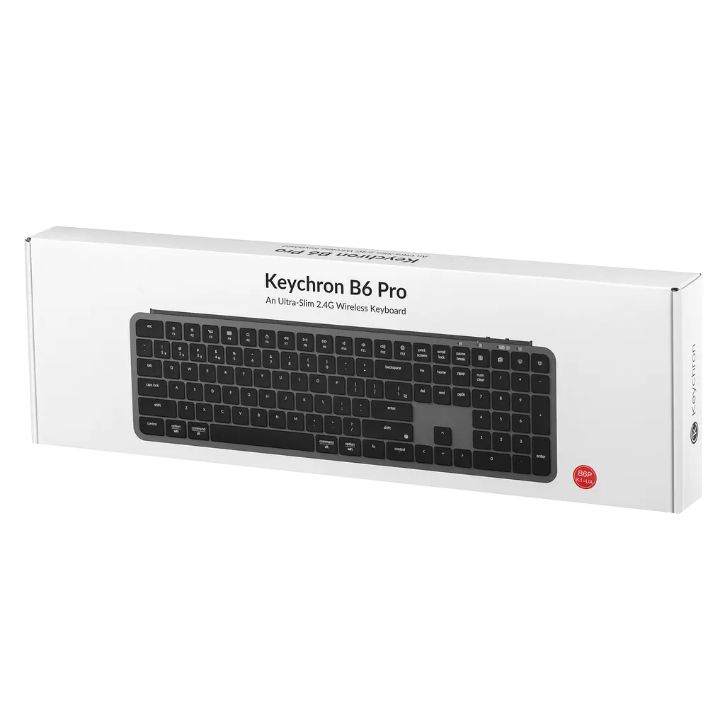 Keychron Клавиатура мембранная B6 Pro, USB/WL/BT, space gray - фото 9