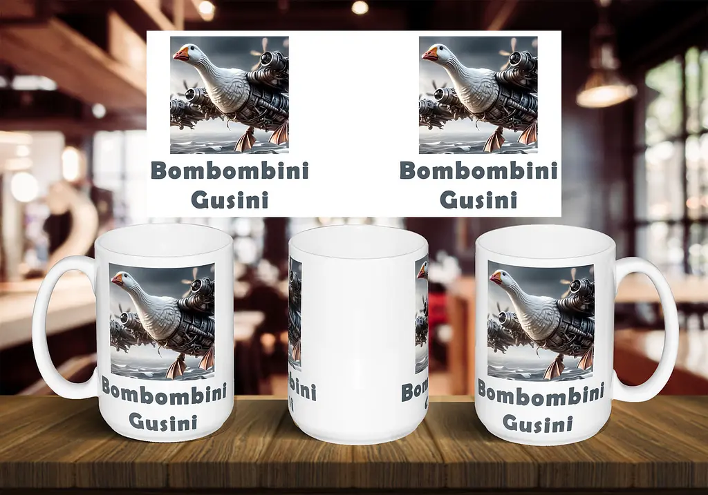 Чашка "Bombombini Gusini" 425 мл Блакитна