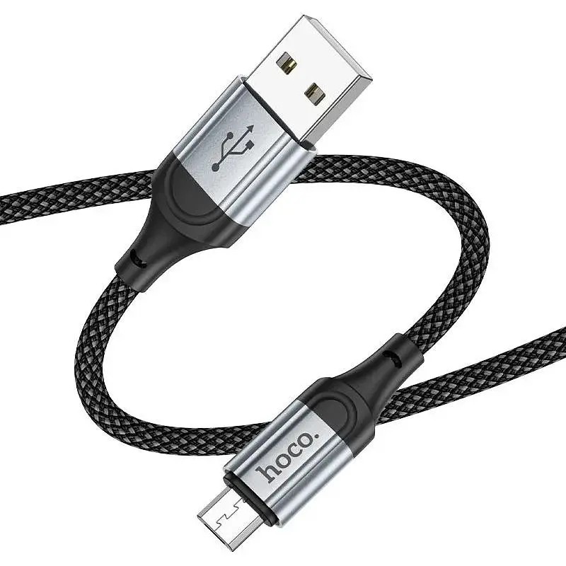Кабель Hoco X102 Fresh MicroUSB 1m black - фото 3