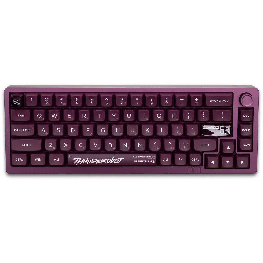 Клавіатура Thunderobot VIC68 Gateron Magnetic Jade Switch USB UA Purple (6932066317201) - фото 4