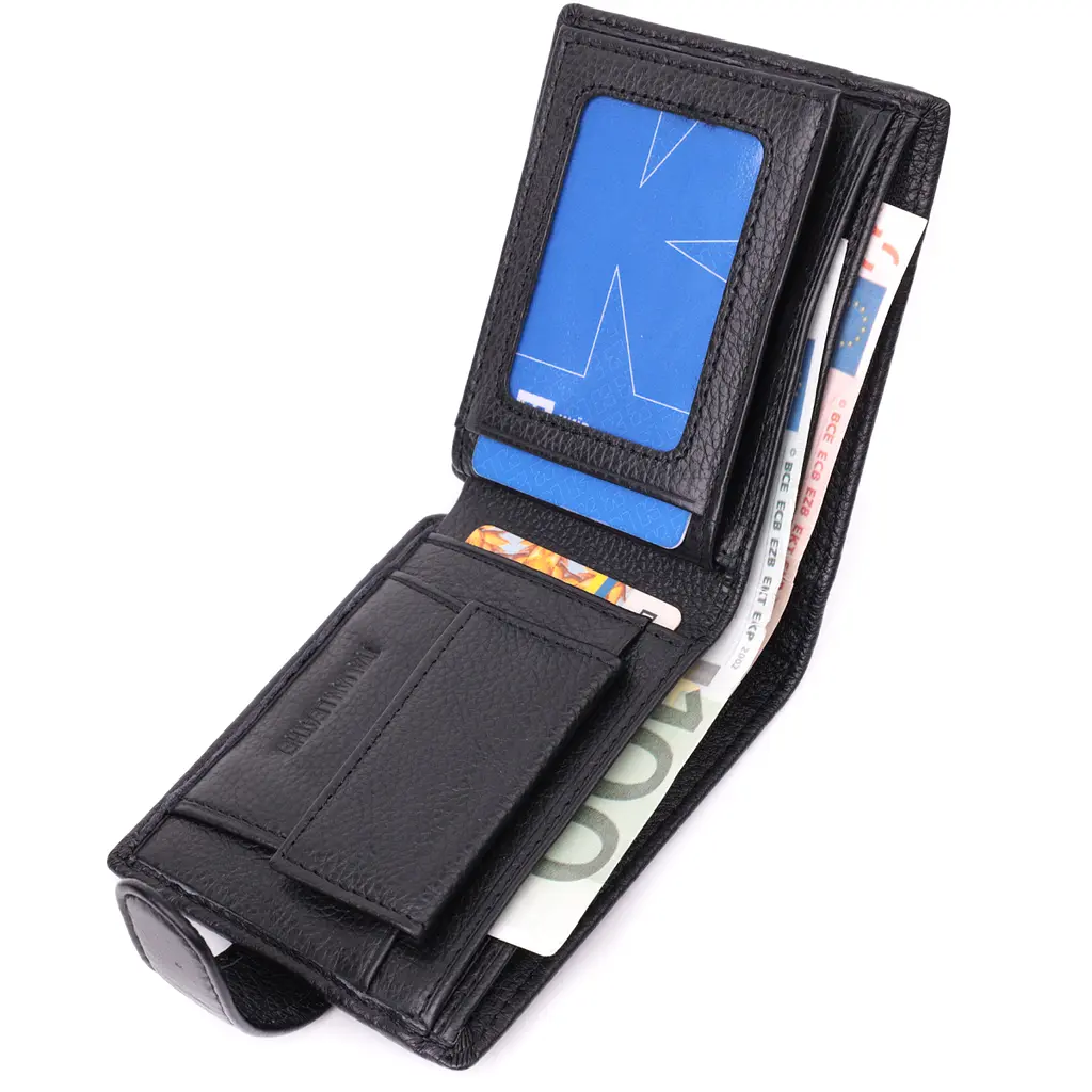 Чоловічий шкіряний гаманець ST Leather 11х8,5х1,5 см acs0028286 - фото 5