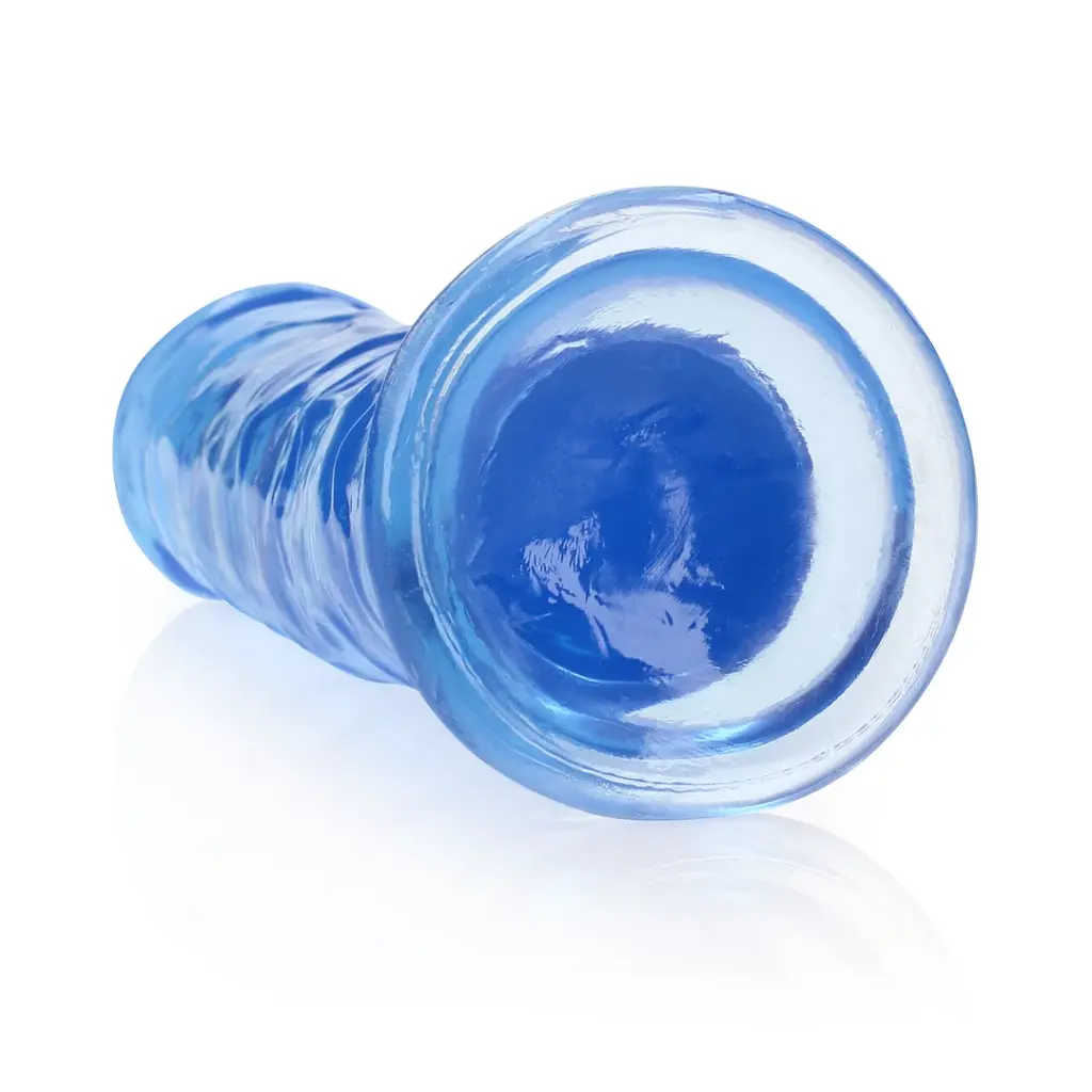 Фалоімітатор RealRock Crystal Clear 8'' 22 см (блакитний) - фото 4