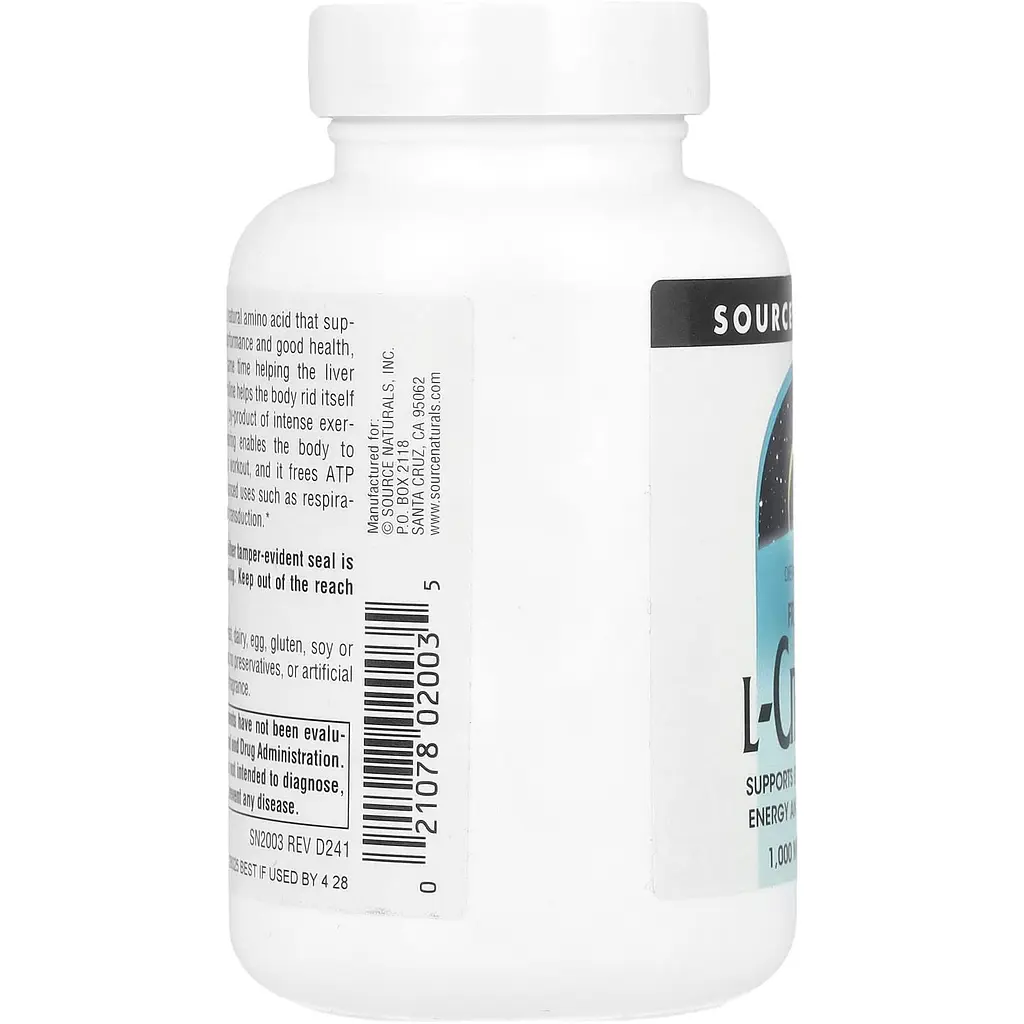 Цитрулин Source Naturals L-Citrulline 1000 мг 60 таблеток - фото 7