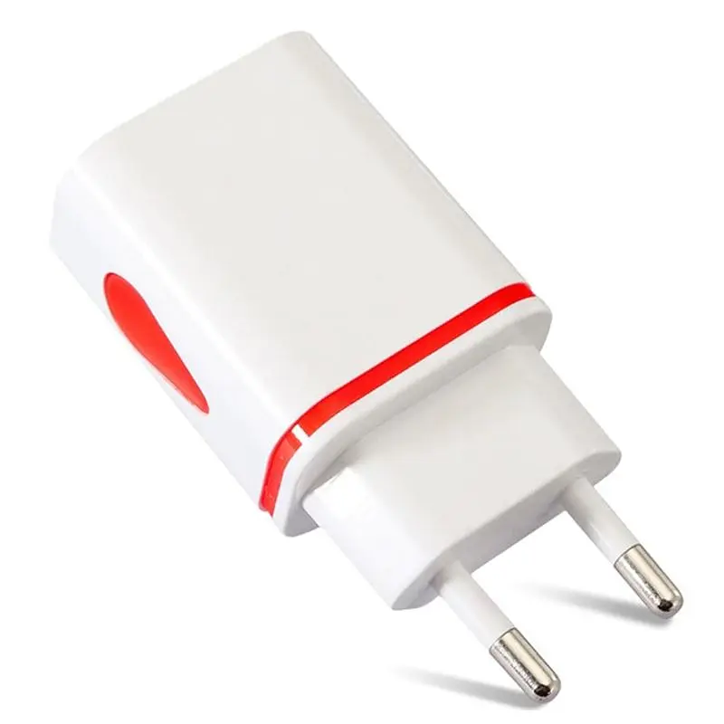 USB зарядка 5 вольт 1.1 ампера 6 Ватт на 2 USB порти із захистом від перевантаження та підсвіткою F5 (100932) - фото 2
