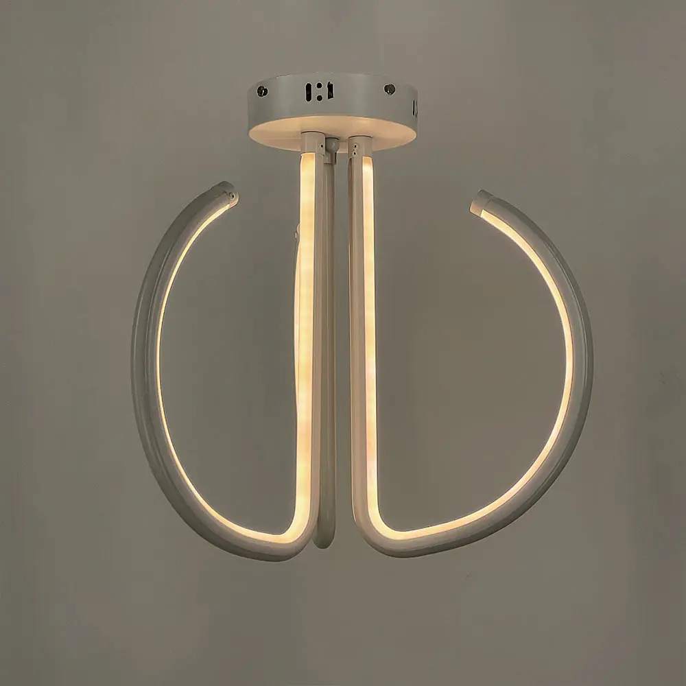 Потолочная белая LED люстра на три завитка Ст. 9979/3 | Line F - фото 6
