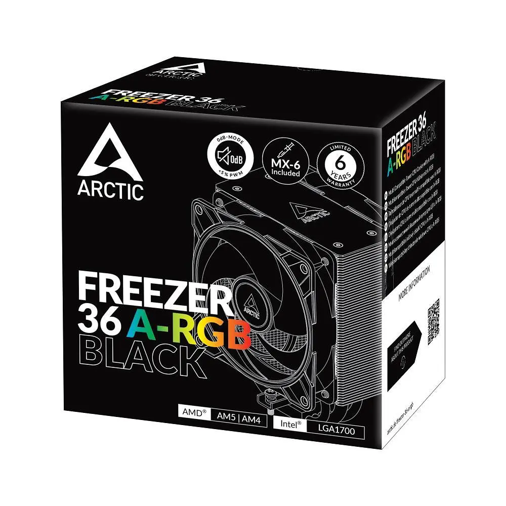 Система охолодження для комп’ютерного процесора Arctic Freezer 36 ACFRE00124A A-RGB/Black - фото 9