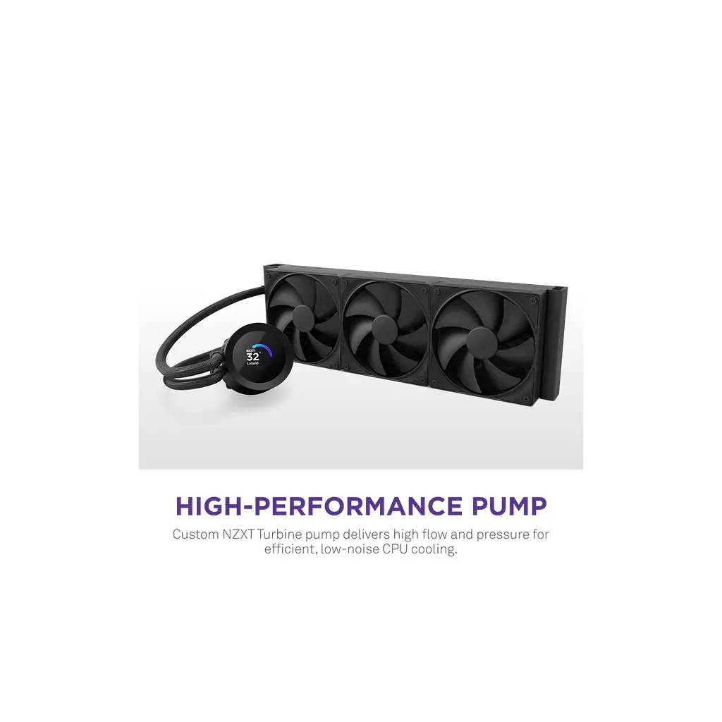 Система рідинного охолодження NZXT Kraken Plus V2 360mm AIO liquid cooler w/Displ (RL-KN360-B2) - фото 2