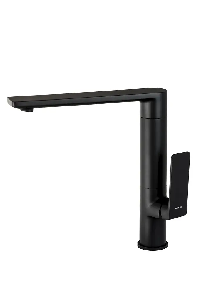 Змішувач для кухні Corsan Trino black mat з рухомим носиком CMB7121BL Чорний матовий - фото 3