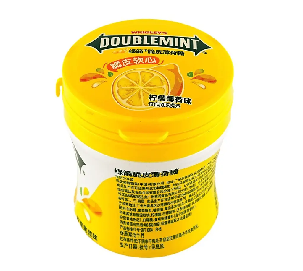 Драже Wrigley's Doublemint Lemon Chewy Mint Candy 80г - фото 3