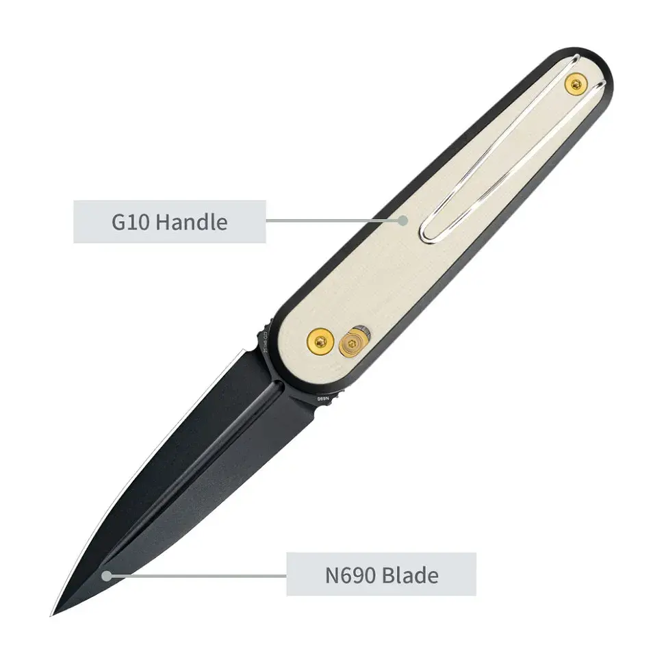 Складаний ніж SRM N690 76 мм G10 білий - фото 8