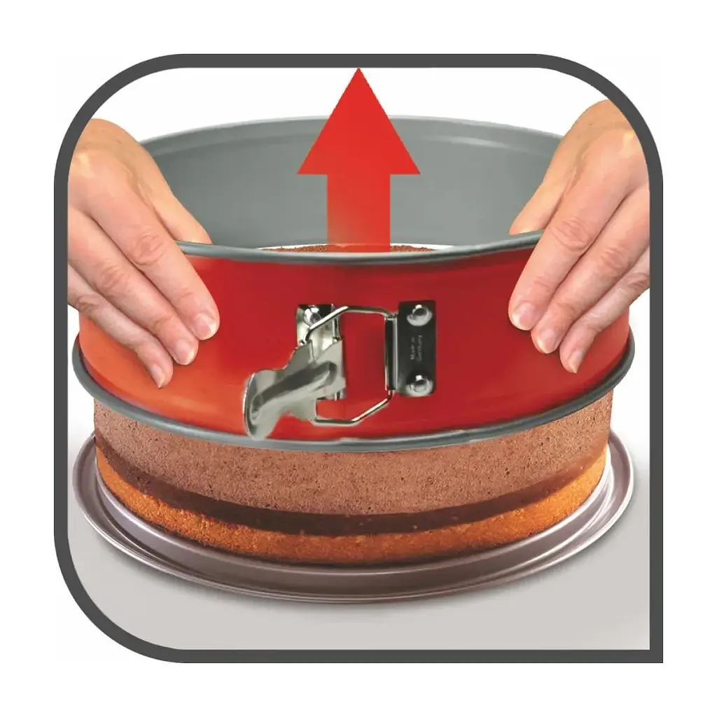 Форма для випікання Tefal DeliBake, кругла, знімне дно, 27см червоний (J1641474) - фото 4