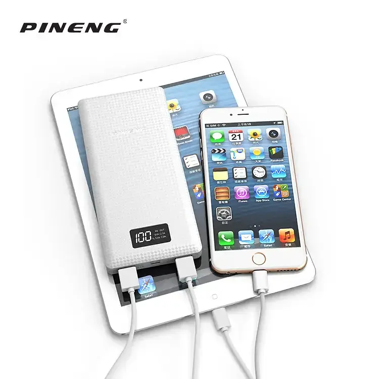Зовнішній акумулятор Power Bank Pineng PN-969 20000mAh Білий - фото 3