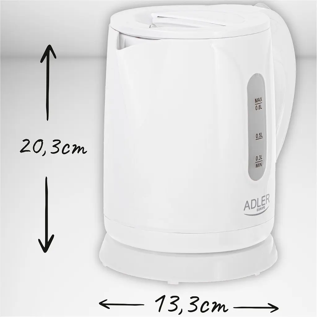 Електрочайник Adler AD 1371 White [132611] - фото 7