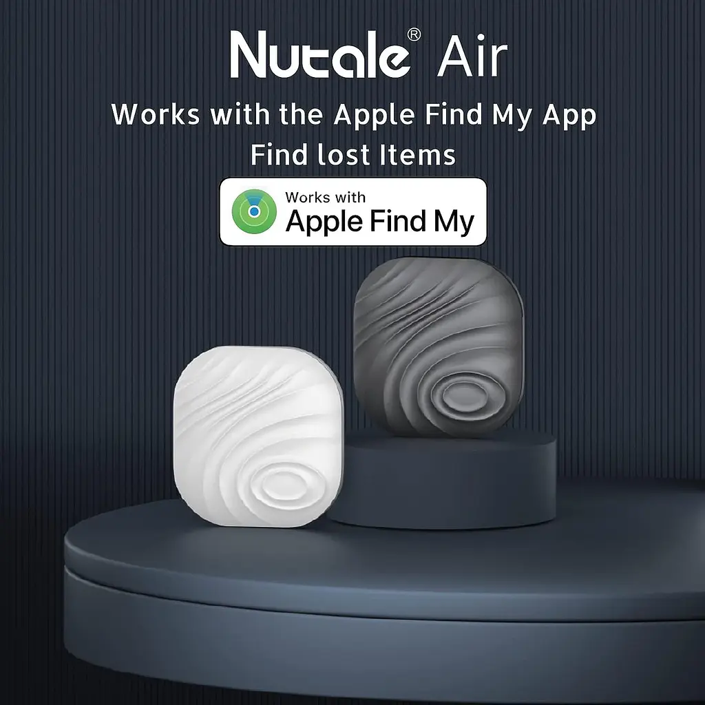 Nutale Air Key Finder Tag (тільки iOS), Bluetooth-трекер, 2 шт., чорний - фото 5