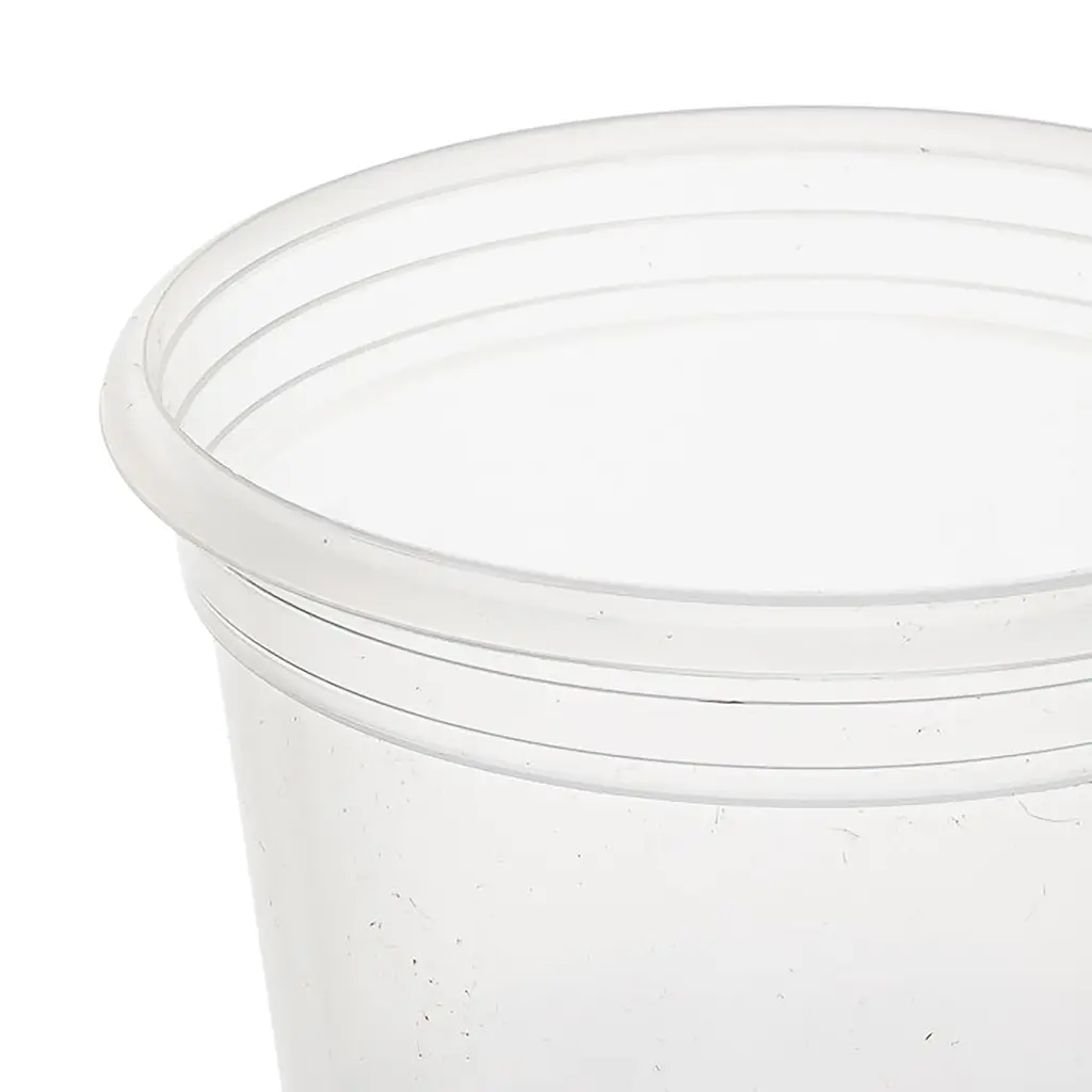 Прозорий пластиковий горщик для рослин із дренажними отворами 0.6 л, набір 5 шт. Прозорий 88389 - фото 5