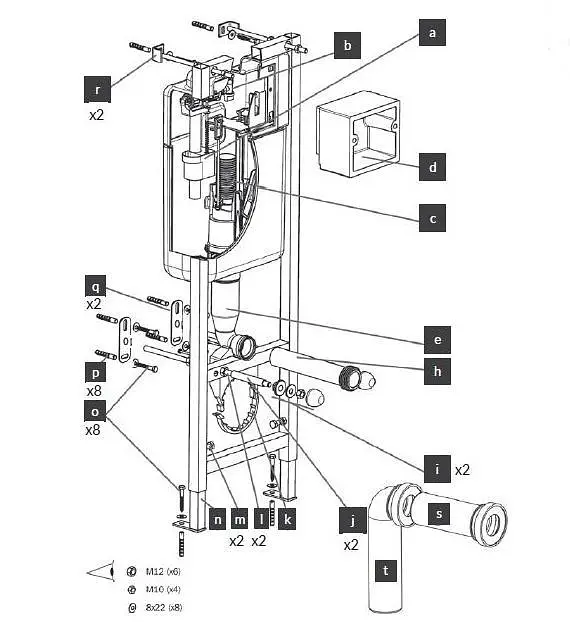 Інсталяція Cersanit Tech Line Base з кнопкою Base Smart + унітаз City CleanOn із сидінням 30412 - фото 9