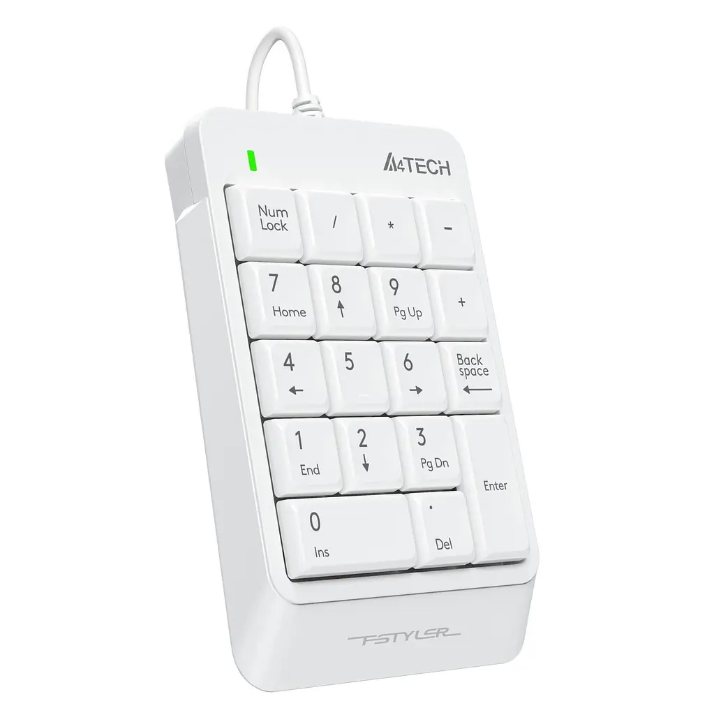 Клавіатура A4Tech Fstyler FK13P USB White (Numpad) (FK13P (White)) - фото 2