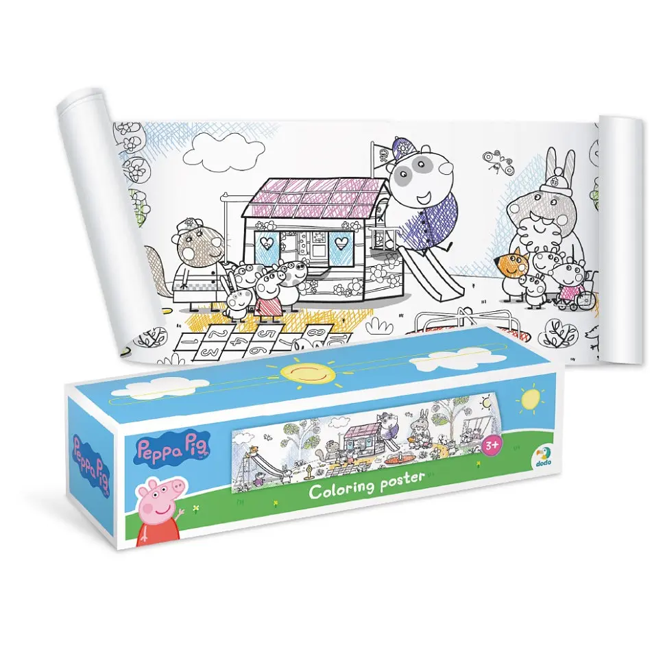 Дитяча розмальовка "Peppa Pig: Прогулянка з родиною" 200184 великий формат 70×16 см - фото 4