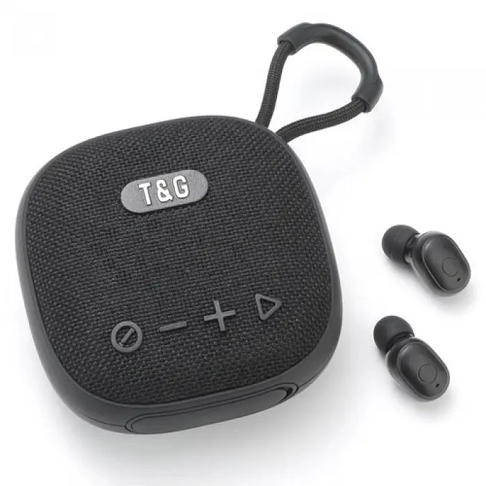 Портативна Bluetooth колонка з навушниками speakerphone колонка- радіо чорна TG813 - фото 3
