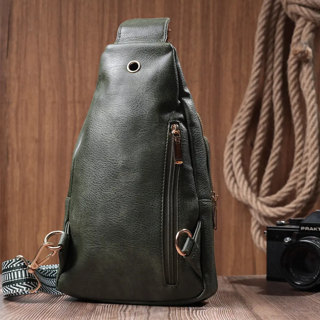 Слінг сумка для жінок Vintage з екошкіри 18.5х29х8 см sum0026965 - фото 10