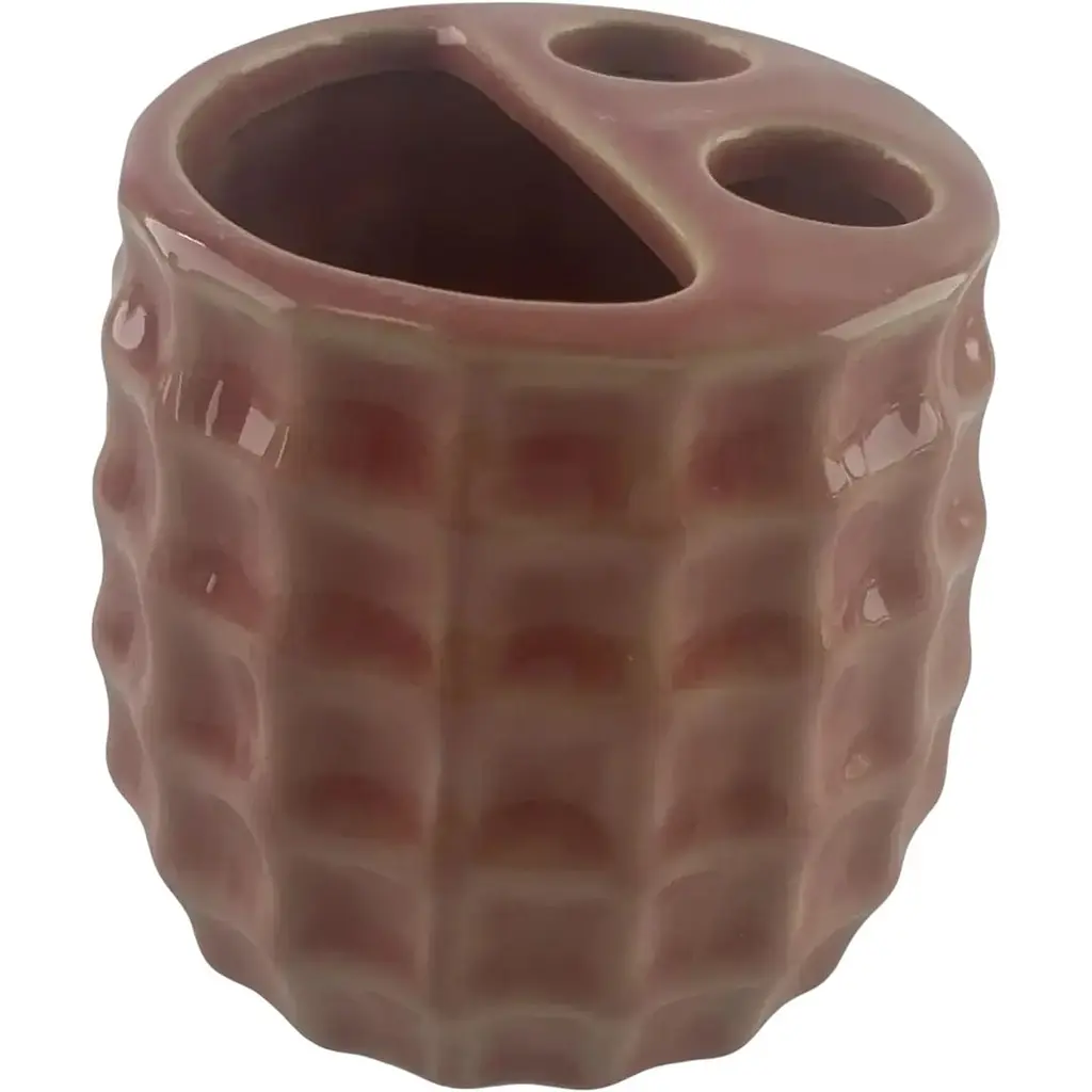 Набір аксесуарів для ванної кімнати No brand керамічний рожевий 28.5x22.5x9 см - фото 4