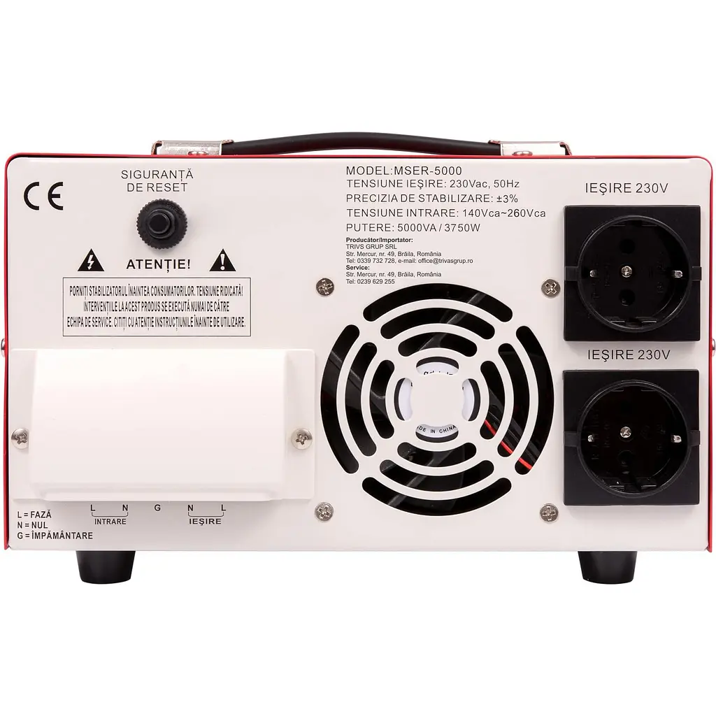 Стабілізатор напруги Conter MSER 5000 VA-V2/3750W (MSER 5000 VA-V2) [157843] - фото 4