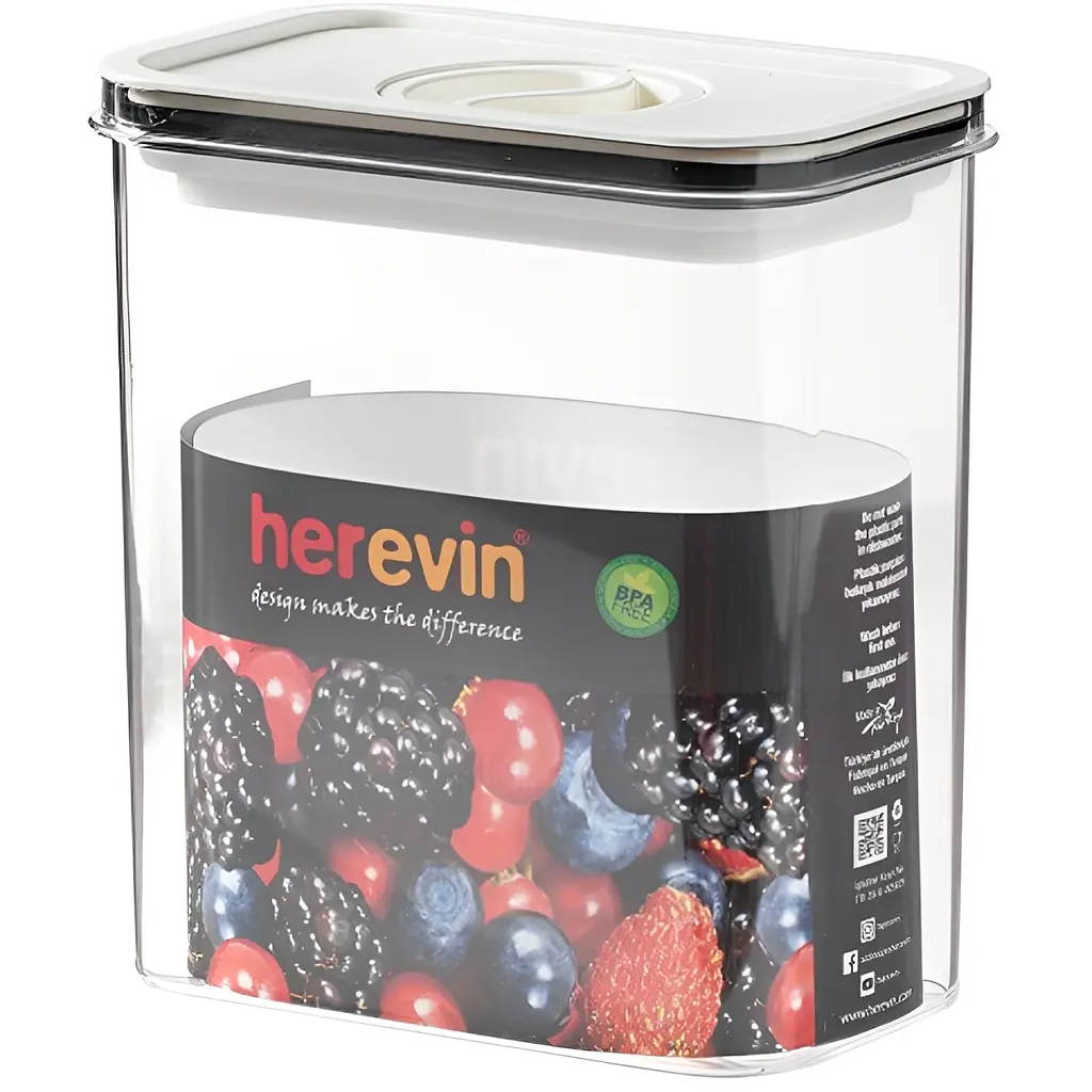 Контейнер Herevin Canister Vacuum Lid 1.8л 1 шт. White Black в ассортименте (161184-000) - фото 3