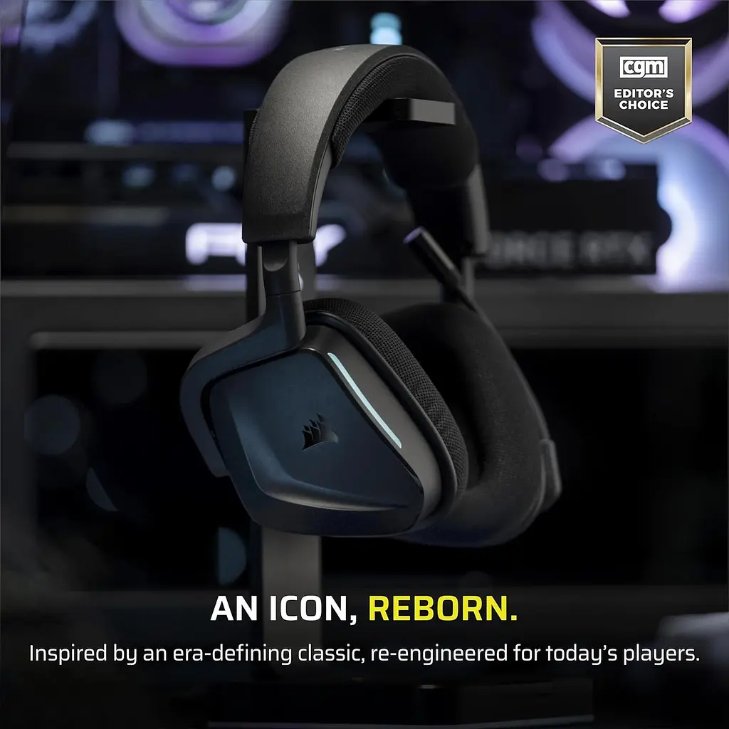 Навушники ігрові бездротові Corsair VOID WIRELESS v2 (CA-9011379) чорні - фото 6