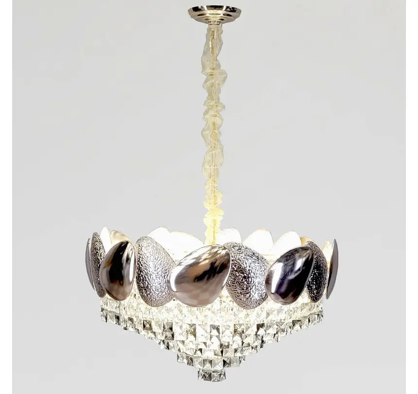 Кришталева люстра Artlight 8836/60GD, золото, 12 ламп E14, прозоре й димчасте скло, Ø61,5 см, від 13-20 м² - фото 4