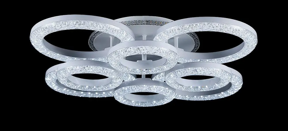 Люстра стельова LED Splendid Ray L2722/4+4, 194W, білий, сучасний стиль, з пультом, димер - фото 2