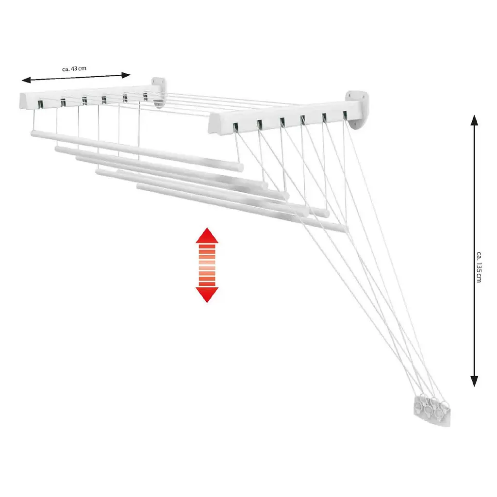 Сушарка для білизни настінно-стельова Casa Si Pick Up 160 White (CS42273X06) - фото 2