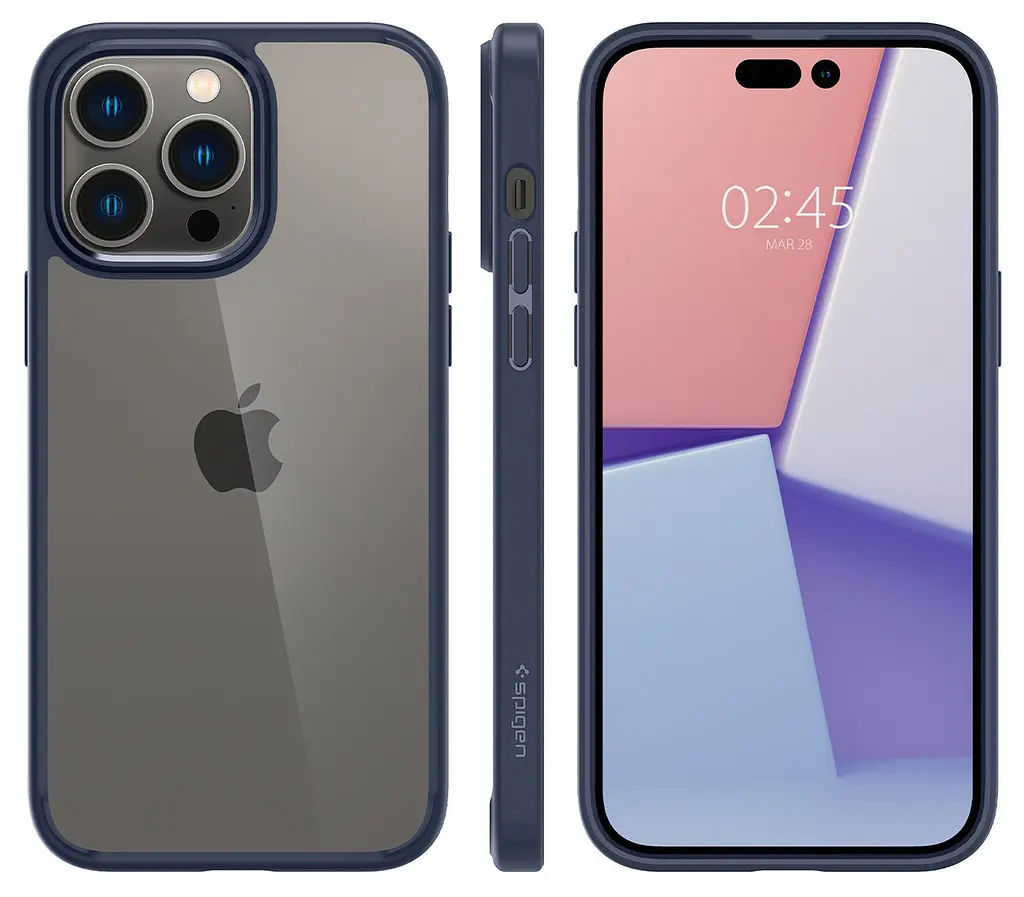 Чохол оригінальний протиударний Spigen Ultra Hybrid Crystal ACS04962 для iPhone 14 Pro (6.1") Navy Blue - фото 6