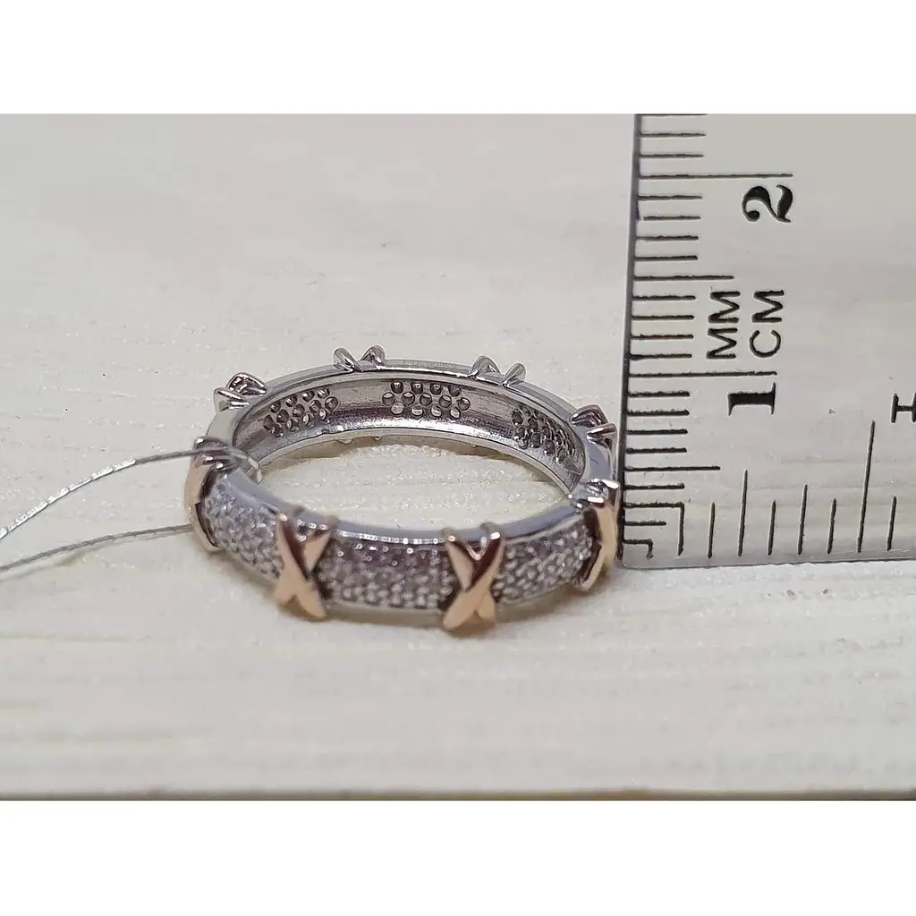 Золоте кільце Платон з фіанітами. 3К229/01Б 18 - фото 5