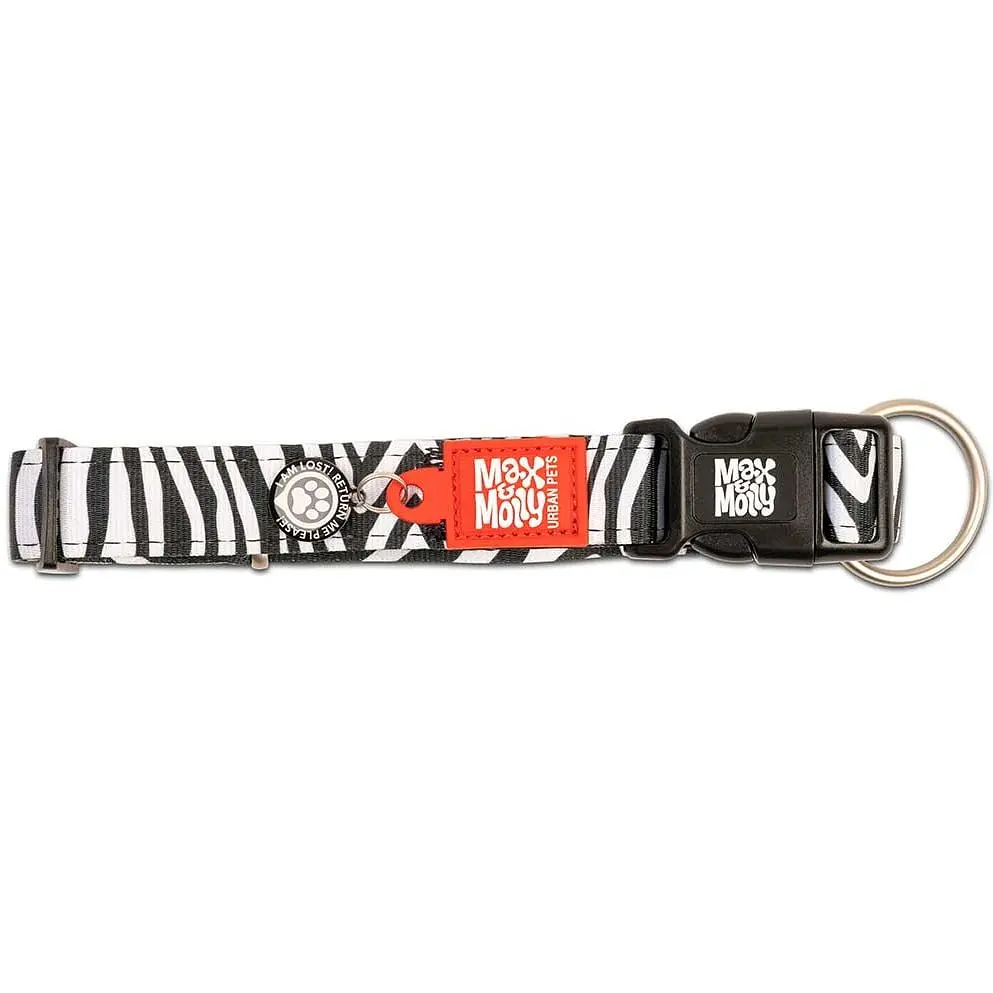 Нашийник для собак Max & Molly Smart ID Collar Zebra XS 22-35x1.5 см - фото 4