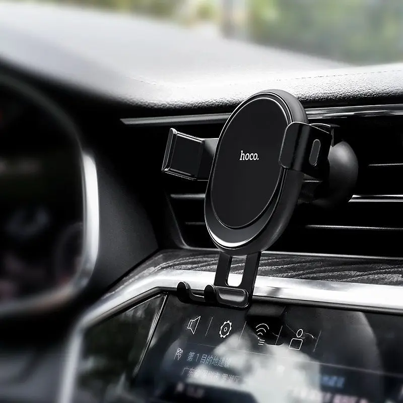Автотримач Hoco CA56 Plus Armor Metal Gravity Car Holder (Black) [73706] - фото 4