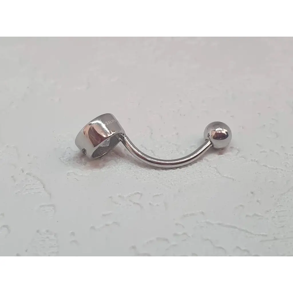 Серебряная серьга для пирсинга пупка Silvex 925. Пр2Ф/030 - фото 2