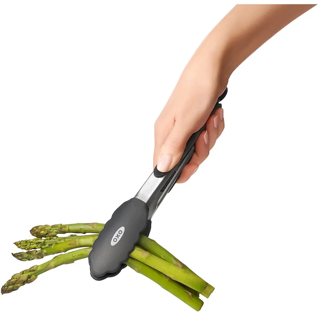 Щипцы кухонные с силиконом OXO Good Grips 23 см черные (1101880) - фото 4