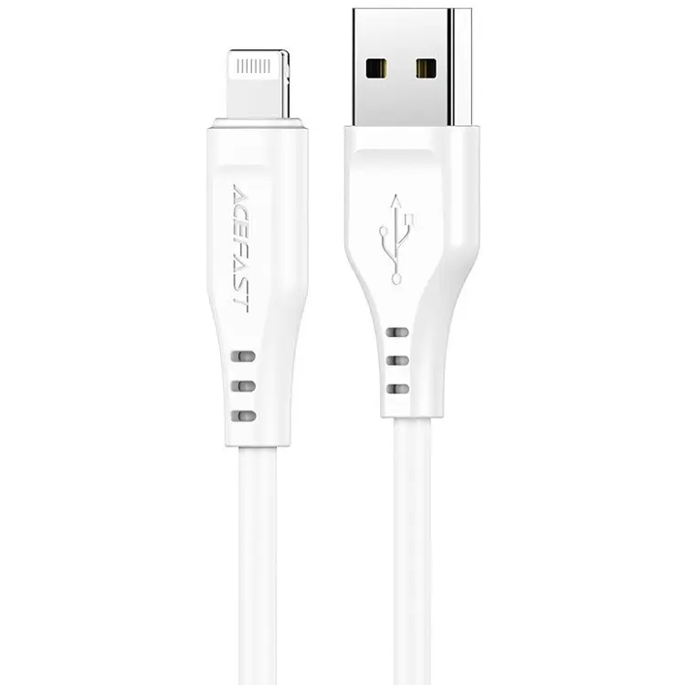 Кабель USB 2.0 AM-Lighting, 1,2 м, 2,4A, TPE C3-02 Білий Acefast