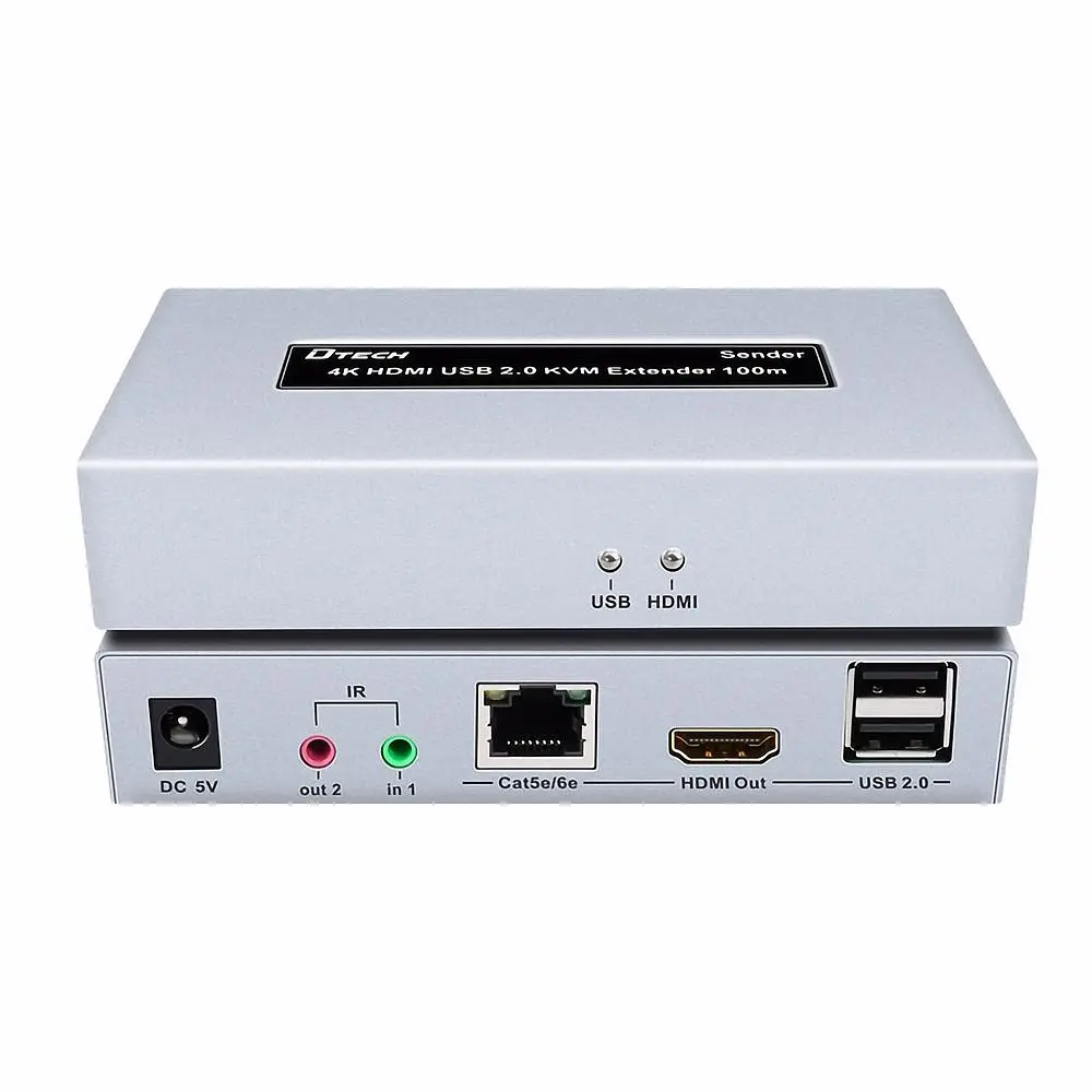Подовжувач 4K HDMI і USB 2.0 KVM 100m Dtech DT-7051 (74-00124) - фото 2